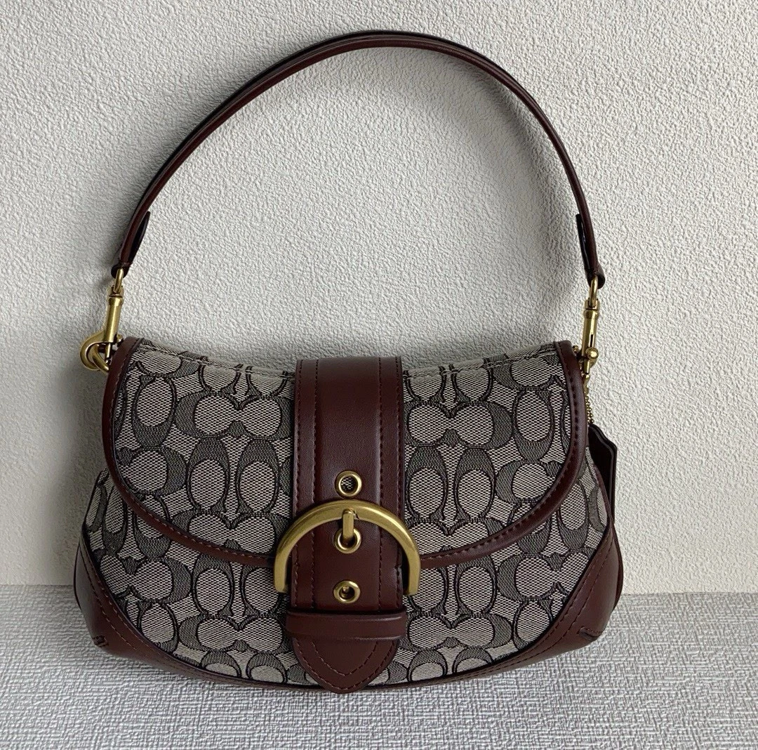バッグ Coach Soho Signature Brown Bag Coach Soho Leather Purse for sale | eBay