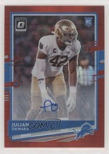 2020 Panini Donruss Optic Rookies Red Hyper Prizm Julian Okwara #144 Auto 0b6b