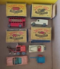 ORIGINAL VINTAGE DIECAST MOKO REGULAR WHEEL MATCHBOX TOYS LOT AND BOXES