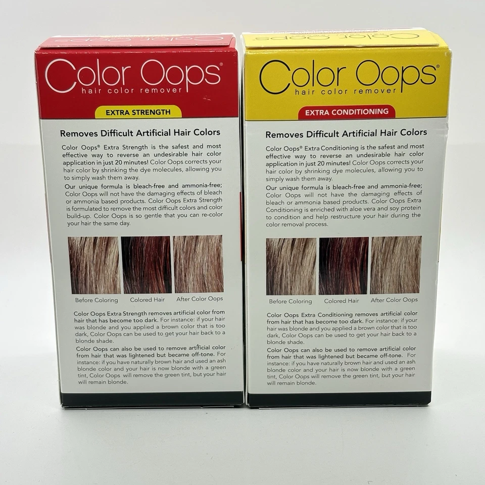 2 Color Oops Extra Fuerza Acondicionador Depilador De Color Todos los Colores de Cabello Nuevo Foto 4 de 4