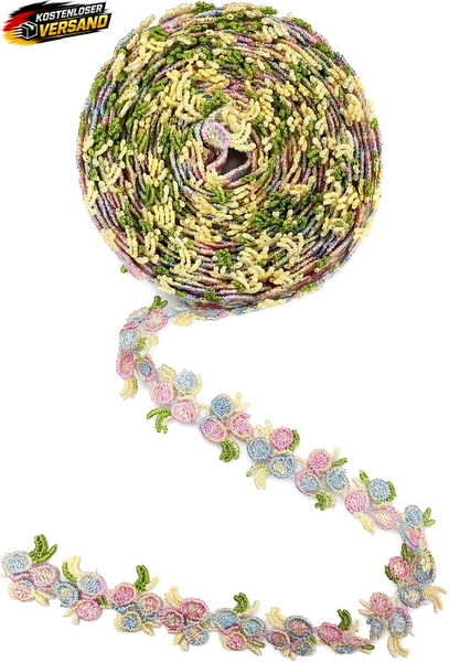 Spitzenband Bestickt Blumen Dekoband FüR Geschenkverpackung Kleidung Basteln-image