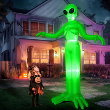 9 FT Tall Halloween Inflatable Decoration Outside, Blow up Alien Inflatable Outd