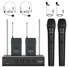 Phenyx Pro Wireless Microphone System 4Channel VHF W 2 Handhelds PTV2000B