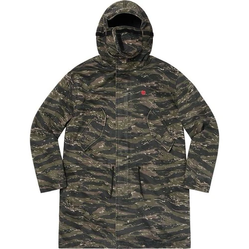Supreme SS21 TigerStripe Camo Hooded Facemask Parka Size Medium NEW - product listing photo