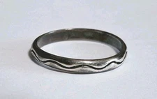 Vtg Boma 925 Sterling Silver Wavy Design Ring Band Size 8  1.7g