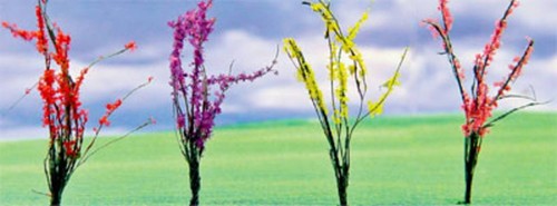 Arbustos florales JTT Scenery Products 95546 O rojo, rosa, amarillo, púrpura (32) | Zustand: New