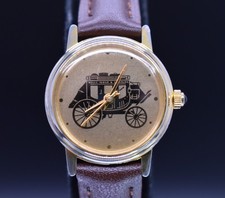 Vintage 1990s Wells Fargo Bank Stagecoach Sweda Promo Women's Quartz Watch 24mm