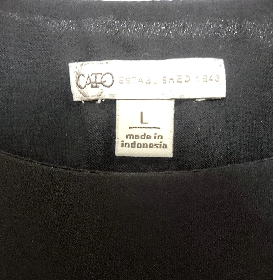 Mujer Talla L Negro Capas Transparente Forrado Sin Mangas Femenino Fluido Campana Hada Top Foto 4 de 4