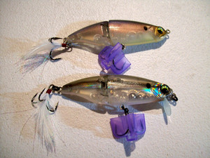 2 SHARP 6TH SENSE JOINTED FISHING LURES LIPLESS & WAKE LIP