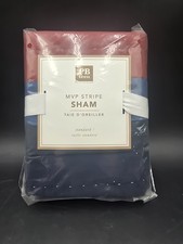 PB Teen MVP Stripe Standard Sham Red and Blue