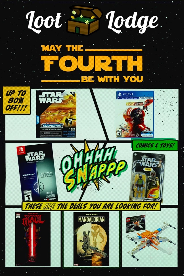 These ARE the deals you are looking for! Star Wars Toys, Comics & more! 5/4