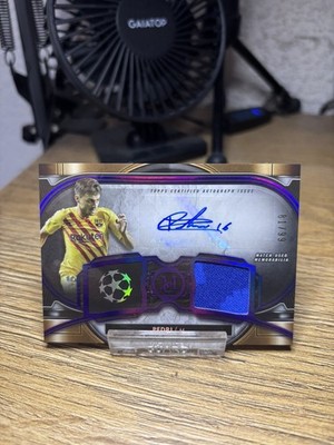 Pedri Auto Patch Topps UEFA Museum 2021 /99 Match Used Memorabilia FC Barcelona