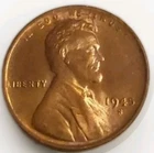 Nice Red 1945 S Lincoln Wheat BU Uncirculated MintState Bronze Penny 1c Coin