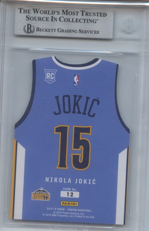 2015-16 Panini Threads - Team Threads Rookie Jersey Die-Cuts (RC) Nikola Jokic - Image 2 of 2