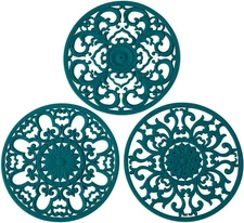 Extra Thick Silicone Trivet Mat for Hot Dishes, Hot Pots and Pans, Pot Holder, H