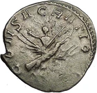 Valerian II riding eagle Valerian I grandson Silver Ancient Roman Coin  i34135