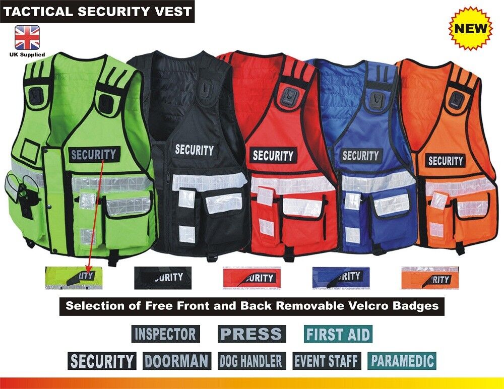 Hi Viz Tactical Vest Security, Enforcement, CCTV, Dog Handler Tac Vest
