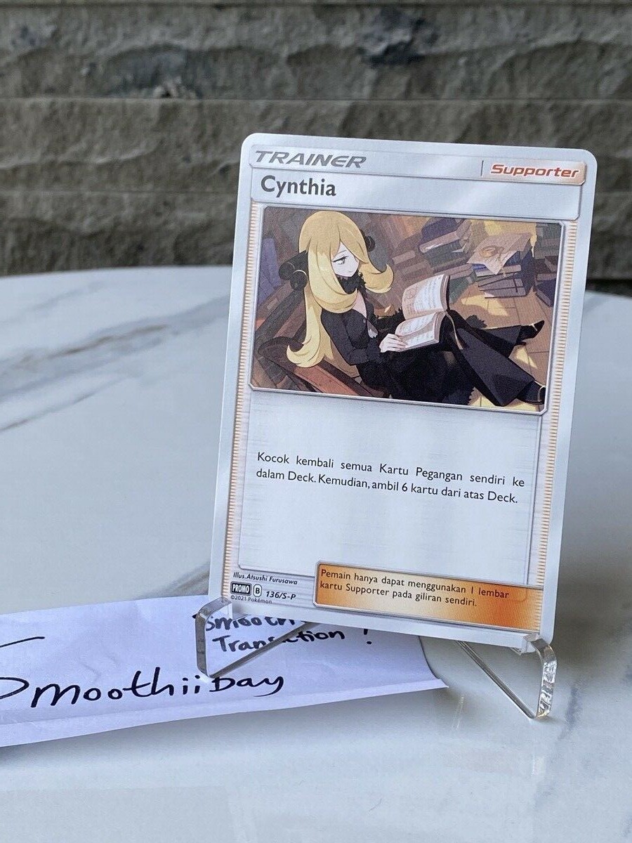 Cynthia Extra Battle Day 136/S-P Pokemon Card Indonesia Remote