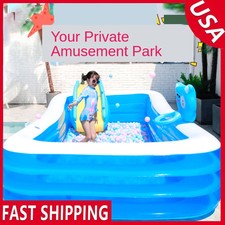 blue wave 3d inflatable family pool
