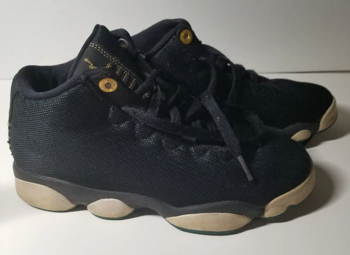 Nike Air Jordan Horizon Low Gg Nero Metallizzato Oro Rio Teal Taglia 5 Youth