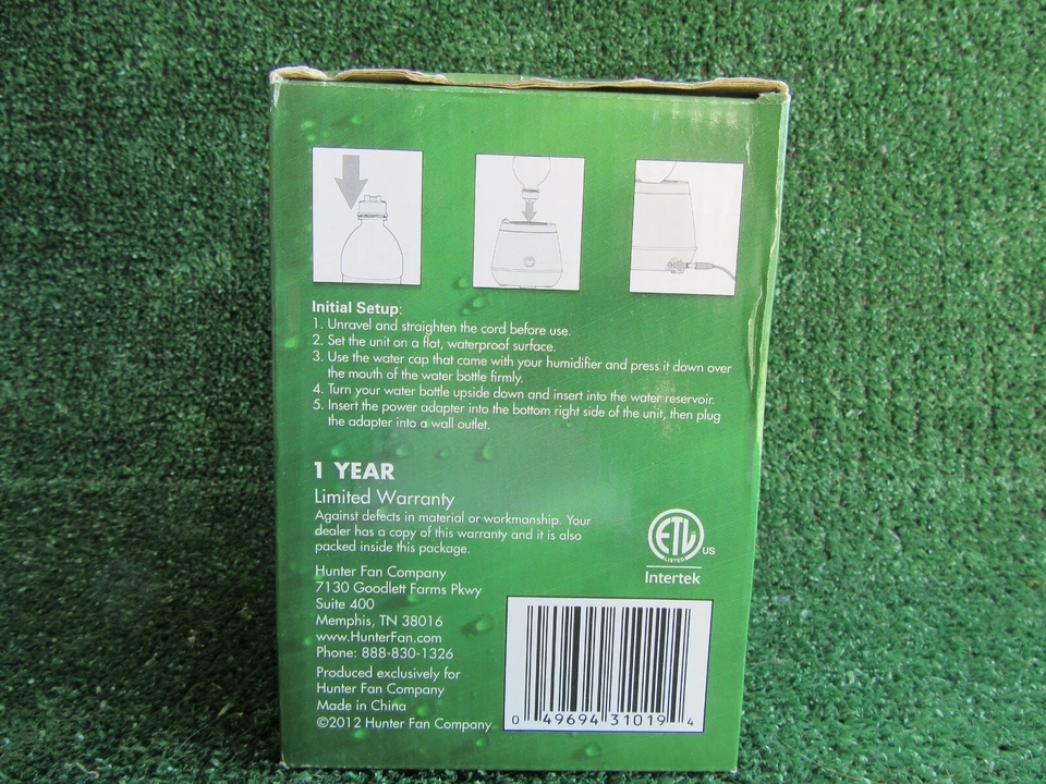 Nuevo humidificador de botella de agua personal ultrasónico azul Hunter 31019 Foto 2 de 4