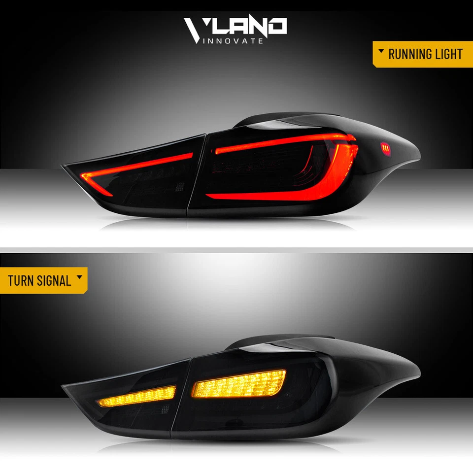 Светодиодные задние фонари для Hyundai Elantra 2011-2015 красные задние фонари последовательные фары - Изображение 4 из 4