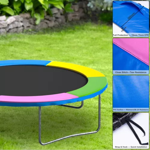 Trampolin Randabdeckung Sicherheitsnetz 6 / 8 Stangen Netz 244 305 366 397 427cm - Bild 20 von 34