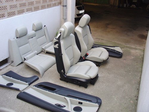 Inkl UMBAU BMW E93 Cabrio jadegrau Lederausstattung Sitze Sportsitze Ausstattung