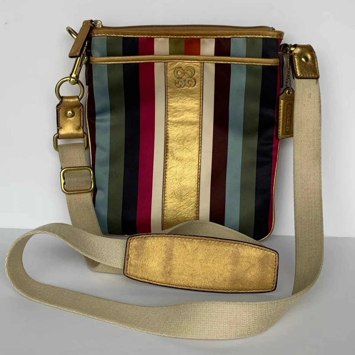 Coach Legacy Striped Satin Exterior Bags & Handbags for Women for