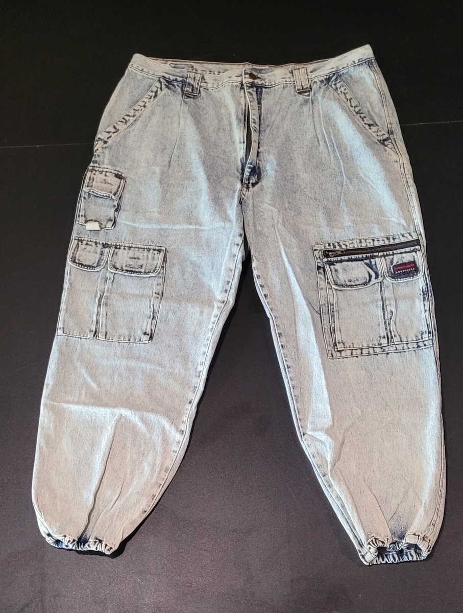 Vtg 80s 90s Acid Wash Blue Jeans DenimWeekends Jogger High Waisted