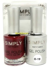 Simply Gel Color Nail Polish Soak Off 0.5fl.oz UV/LED Gel Nail Color Duo O-19