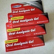 3 X IODENT - MAXIMUM STRENGTH ORAL-A-GEL, BENZOCAINE 20%, Better then Orajel