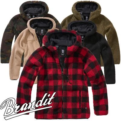 Brandit Damen Teddyfleece Jacke Fleecejacke mit Kapuze Outdoor Freizeit XS-5XL - Bild 1 von 2