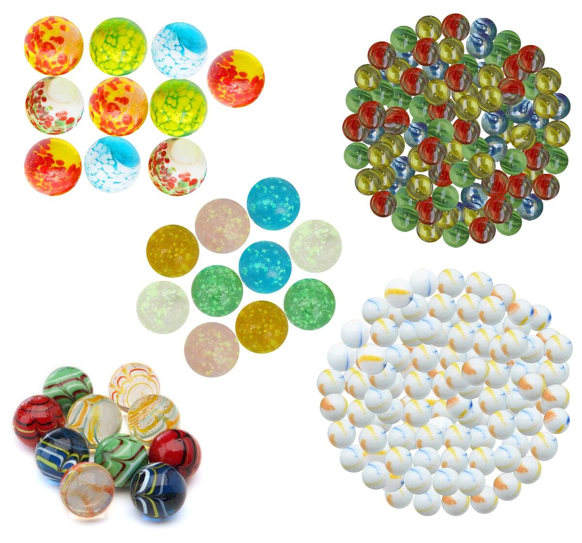 Marbles Milky & Glass Coloured for Marble Kids Runs Traditional Toys Games  Party