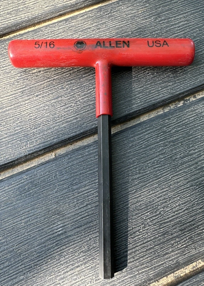 Allen T Handle Allen Hex Wrench Lot Of 3. 3/8 5/16 Never Used 1/4 Little Wear. - Image 3 of 4