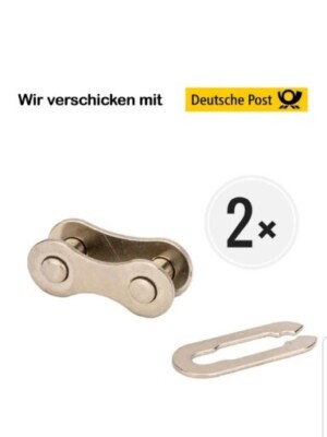 2x  Fahrrad Kettenschloss 1/2x1/8'' Zoll   Single Speed Kette 