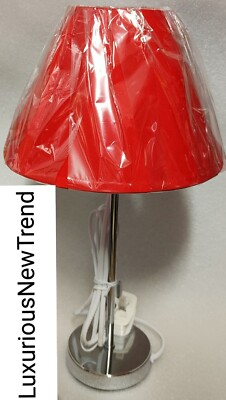 40cm New Dark Red SHADE BedSIDE Table Lamp Light New Home Decor