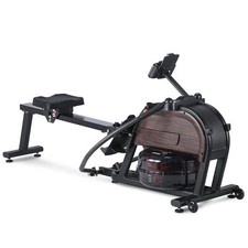 Magnetic &Water Resistance Rowing Machine w/Extended Slide Water Rower Machine
