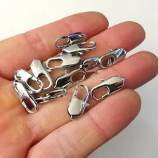 High polished stainless steel lobster clasp Long-lasting shiny jewelry buttons