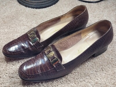 Salvatore Ferragamo Alligator Skin Dress Shoes Gancini Driver ornament - Men | Ferragamo main image 3