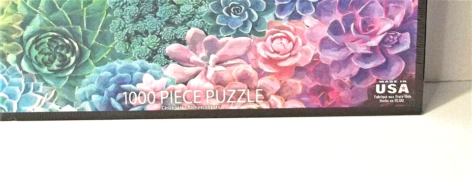 Jigsaw Puzzle 1000 pcs. Succulent Rainbow By Cora Niele SEALED - Image 4 of 4