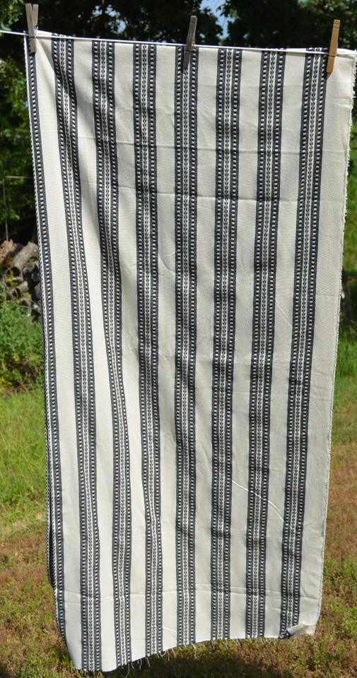 Tela de tela de pato texturizada gris oscuro/beige 2,5 yardas Foto 2 de 2