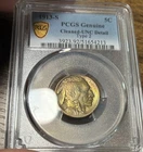 1913-S Buffalo Nickel Type 2 PCGS Toned UNC. Detail. Cleaned Incredible Toning