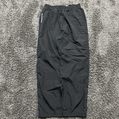 Vintage Y2K Reebok Windbreaker Baggy Black Track Pants Size L