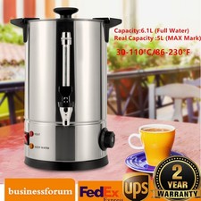 2.11-Gallon Stainless Steel Coffee Urn Commercial Dispenser for Tea Coffee Cater