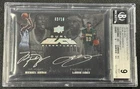 MICHAEL JORDAN LEBRON JAMES BGS 9 2012-13 EXQUISITE COLL UD BLACK DUAL AUTO 2/10