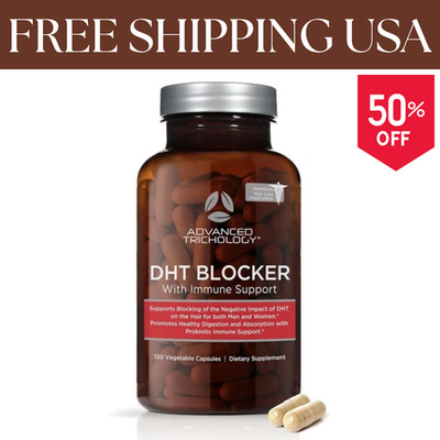 Advanced Trichology DHT Blocker   Hair Growth Supplement   120 Capsules