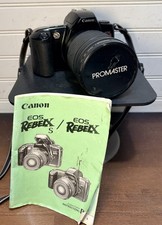 Canon EOS Rebel X S SLR 35mm film Camera w/AF Zoom 28-200mm Lens - Tested