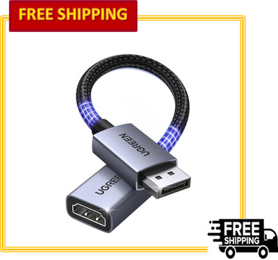 UGREEN Unidirectional 4K@30Hz DPort 1.2 Male to HDMI 1.4 Female Adapter, 0.66FT