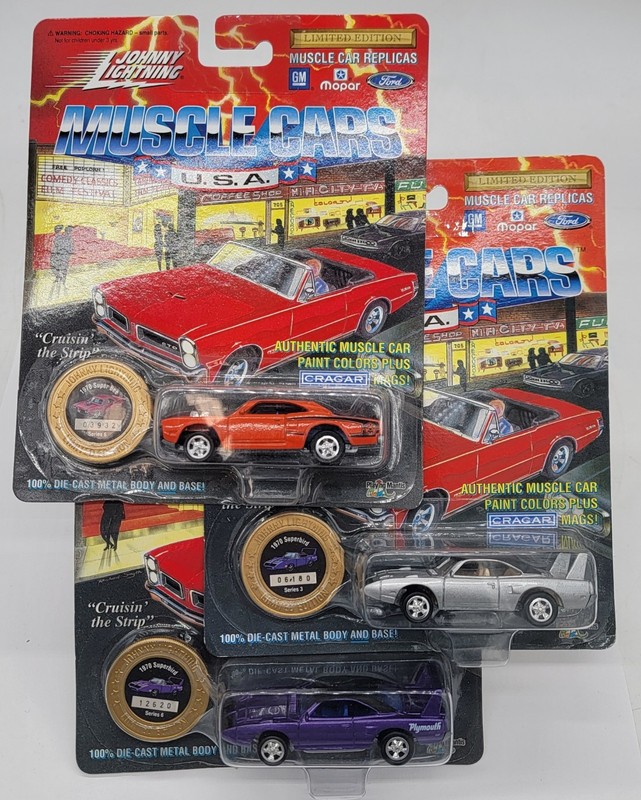 Johnny Lightning 70 Super Bee/ Bird Assorted Cars (Lot Of 3) NiB